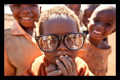 Poverty In Africa Smiling Hipster Children
